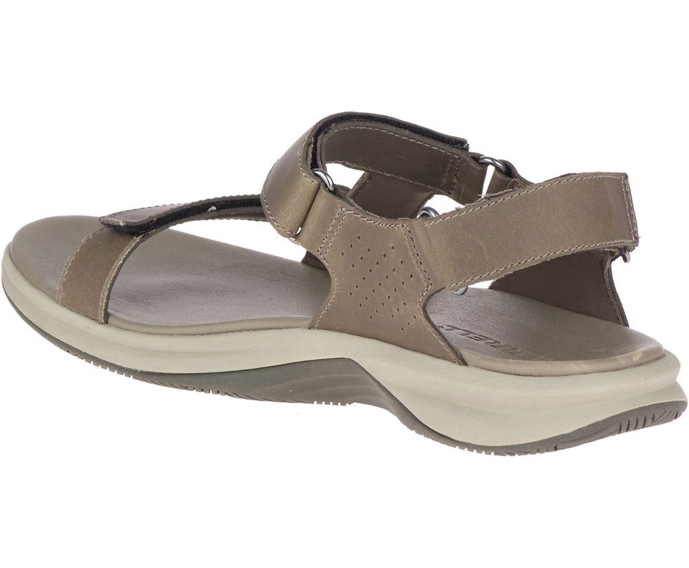 Sandalias Mujer - Merrell Tideriser Luna Convert Cuero - Marrones - MCJE-70942